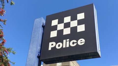 Police sign