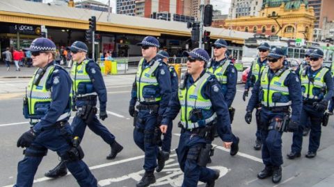 Police on Australian road