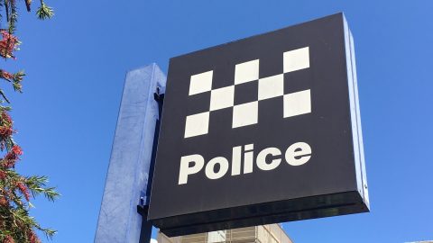 Police sign