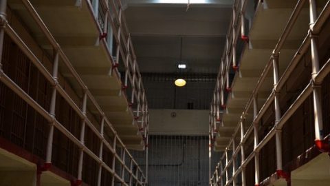 Prison hall of cells