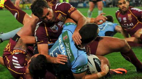 James McManus try at the State of Origin