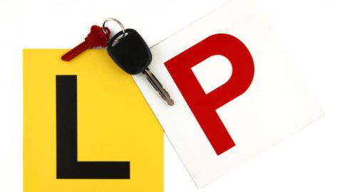 L and red P plates