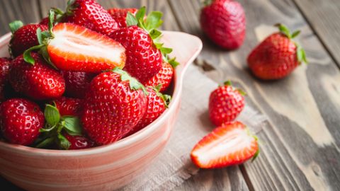 Strawberries in a bowl