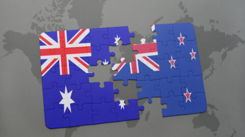 Australia and New Zealand flags