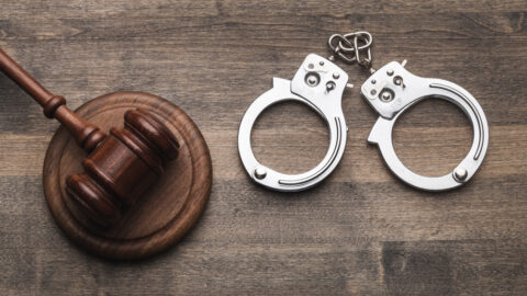 Handcuffs gavel