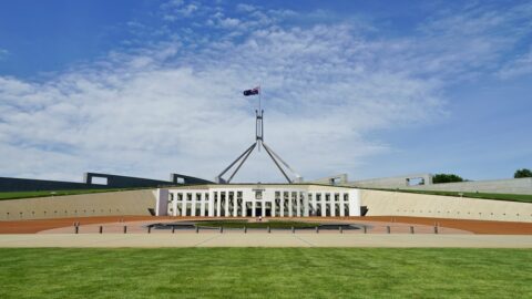 Parliament house in Canberra