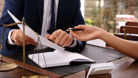 Lawyer in conference