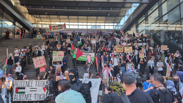 Naarm-Melbourne Free Palestine A15 action. Photo credit Tasnim Sammak