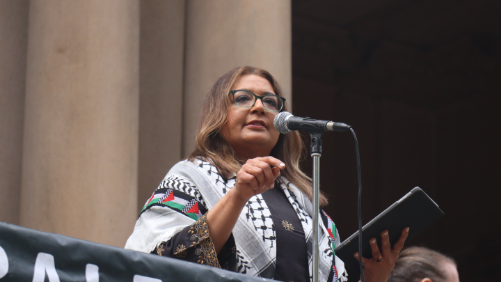 Greens Senator Mehreen Faruqi decried the yearlong US-funded Israeli-perpetrated genocide upon the Palestinians of Gaza, which Labor backs, as well as the Israeli killing machine now causing carnage again in southern Lebanon