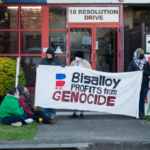 Wollongong Friends of Palestine’s Jet Hunt on the Ongoing Bisalloy Steel Community Picket  