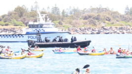 Newcastle Port Protest