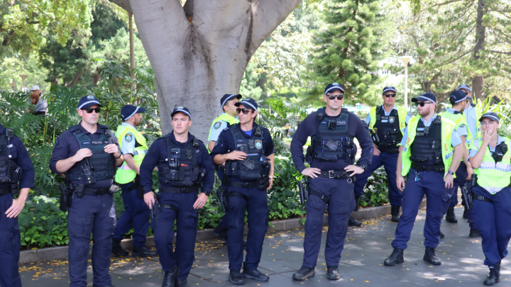 The NSW police presence at last weekend’s protest was more formidable than it had been over recent other weeks, hinting at last week’s widespread debate over its legitimacy to continue marching